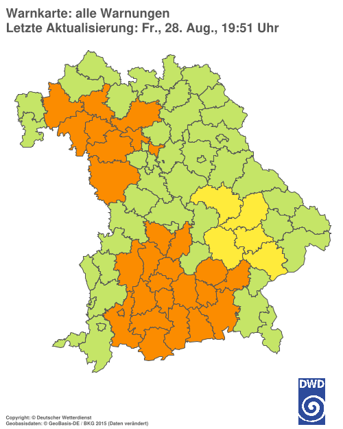 Aktuelle Wetterwarnungen für  Hannover