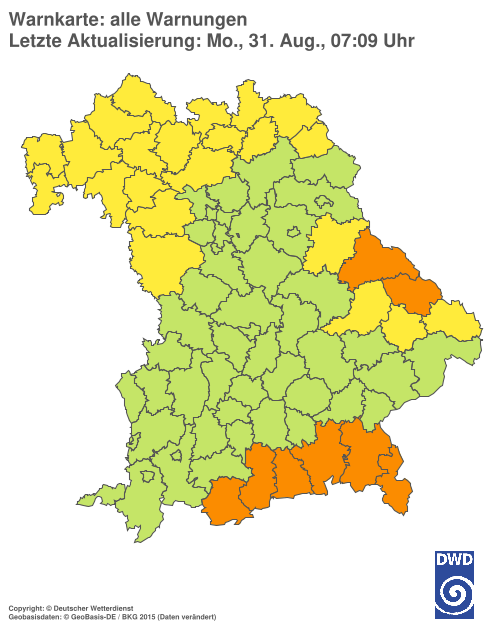 Aktuelle Wetterwarnungen für  Hannover