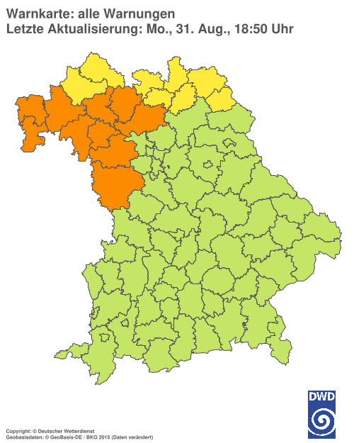Aktuelle Wetterwarnungen für  Hannover