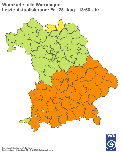 Aktuelle Wetterwarnungen für  Hannover