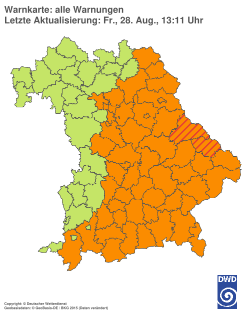 Aktuelle Wetterwarnungen für  Hannover