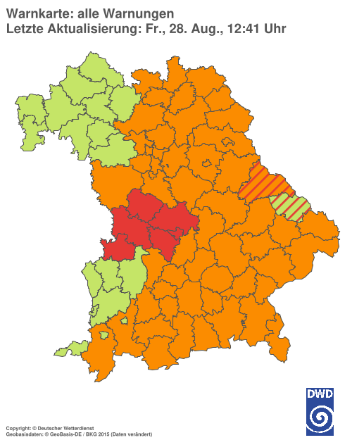 Aktuelle Wetterwarnungen für  Hannover