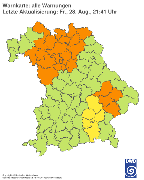 Aktuelle Wetterwarnungen für  Hannover