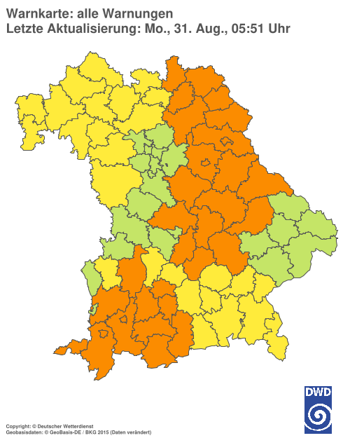 Aktuelle Wetterwarnungen für  Hannover