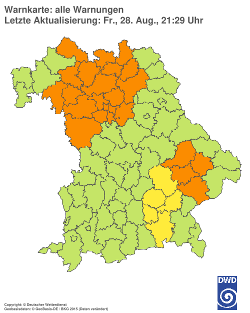 Aktuelle Wetterwarnungen für  Hannover
