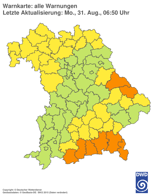 Aktuelle Wetterwarnungen für  Hannover