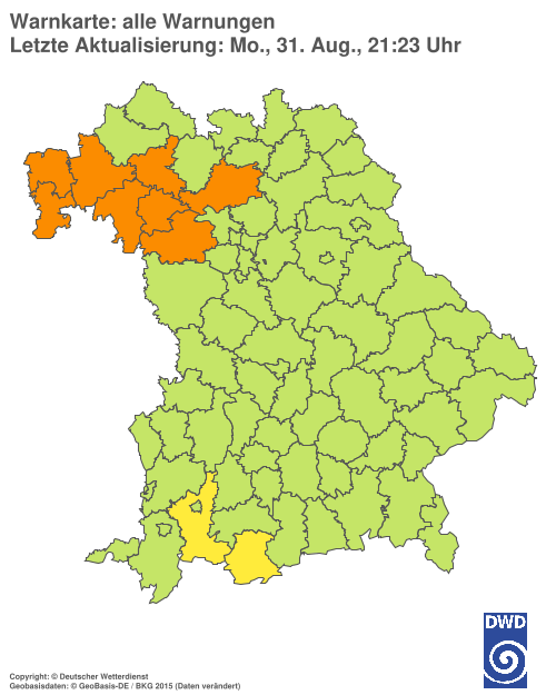 Aktuelle Wetterwarnungen für  Hannover