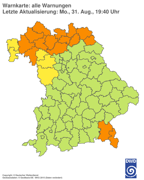 Aktuelle Wetterwarnungen für  Hannover