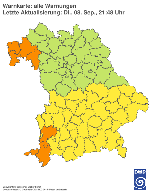 Aktuelle Wetterwarnungen für  Hannover
