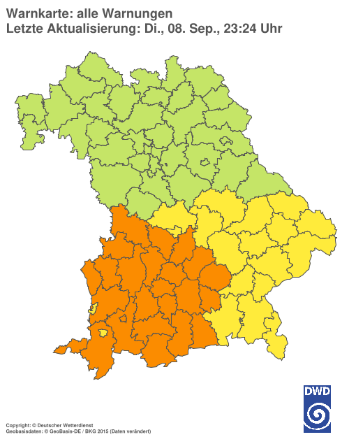 Aktuelle Wetterwarnungen für  Hannover