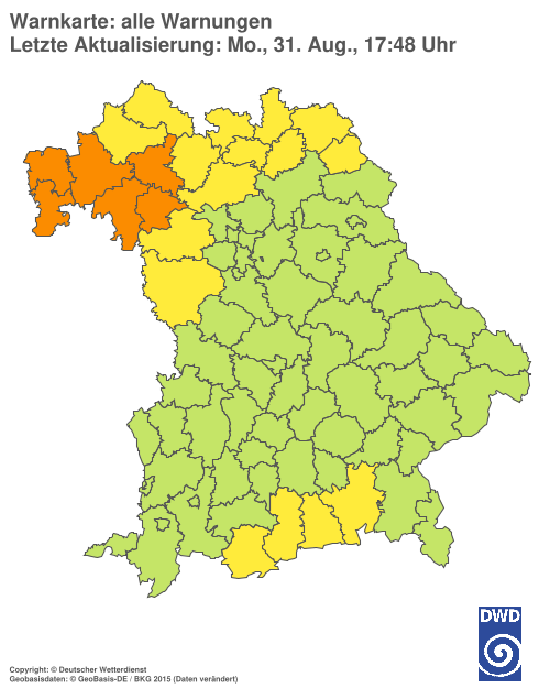 Aktuelle Wetterwarnungen für  Hannover