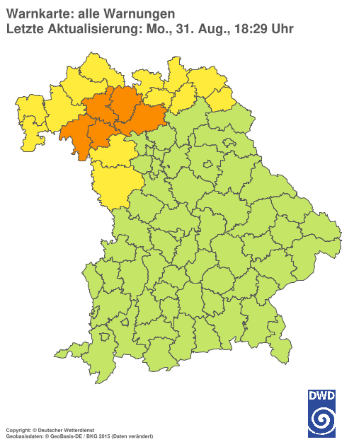 Aktuelle Wetterwarnungen für  Hannover