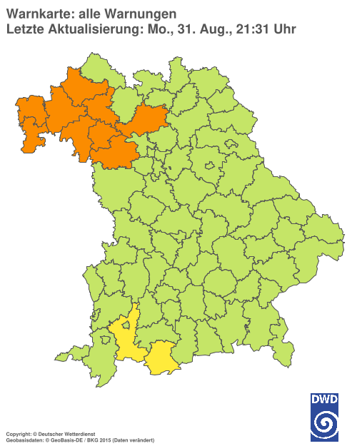 Aktuelle Wetterwarnungen für  Hannover