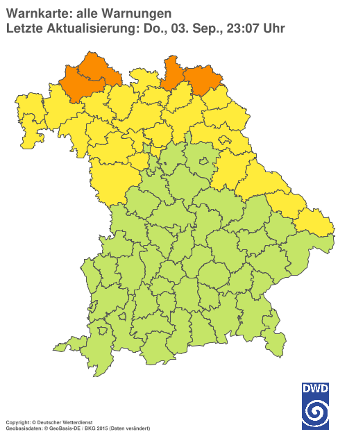 Aktuelle Wetterwarnungen für  Hannover