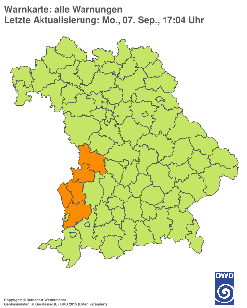 Aktuelle Wetterwarnungen für  Hannover