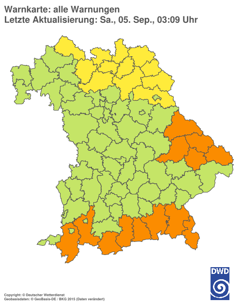 Aktuelle Wetterwarnungen für  Hannover