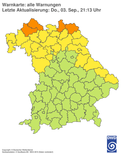 Aktuelle Wetterwarnungen für  Hannover