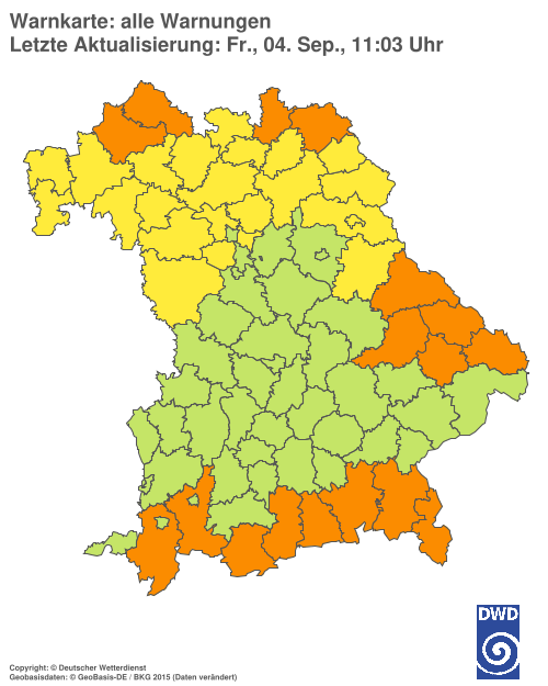 Aktuelle Wetterwarnungen für  Hannover