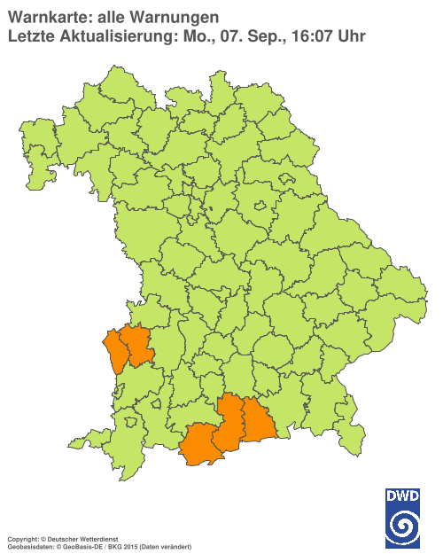 Aktuelle Wetterwarnungen für  Hannover