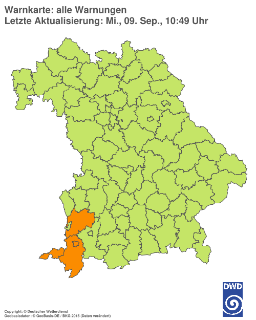 Aktuelle Wetterwarnungen für  Hannover
