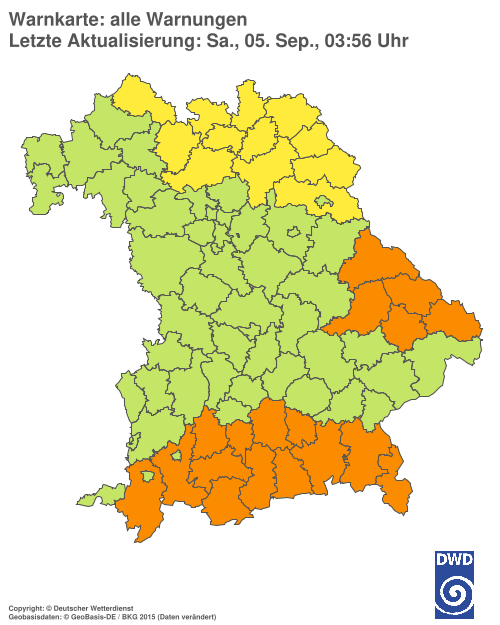 Aktuelle Wetterwarnungen für  Hannover