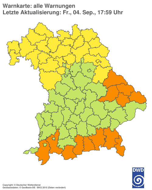 Aktuelle Wetterwarnungen für  Hannover