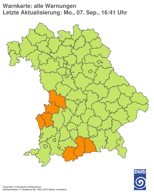 Aktuelle Wetterwarnungen für  Hannover