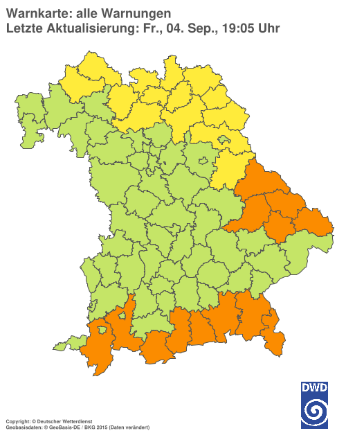 Aktuelle Wetterwarnungen für  Hannover