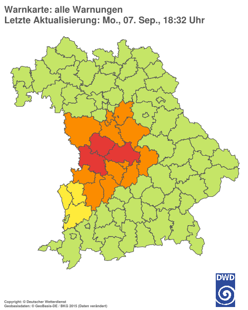 Aktuelle Wetterwarnungen für  Hannover