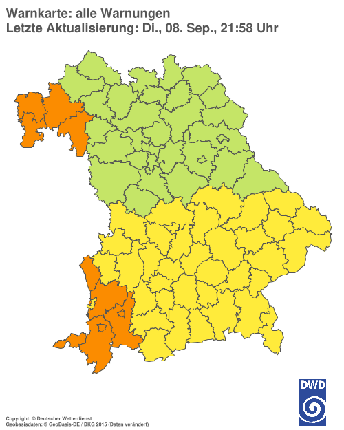Aktuelle Wetterwarnungen für  Hannover