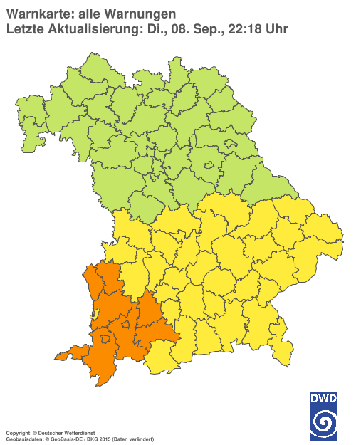 Aktuelle Wetterwarnungen für  Hannover