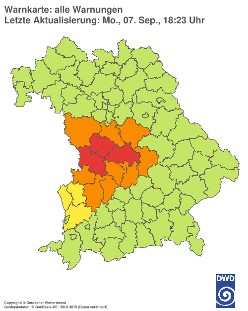Aktuelle Wetterwarnungen für  Hannover