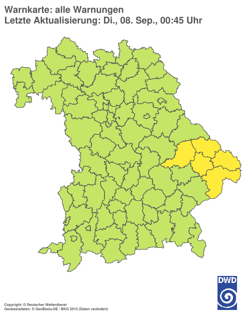 Aktuelle Wetterwarnungen für  Hannover