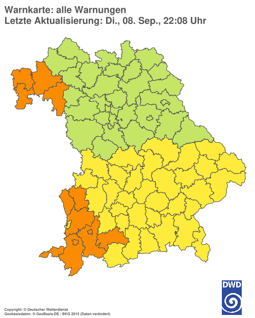 Aktuelle Wetterwarnungen für  Hannover