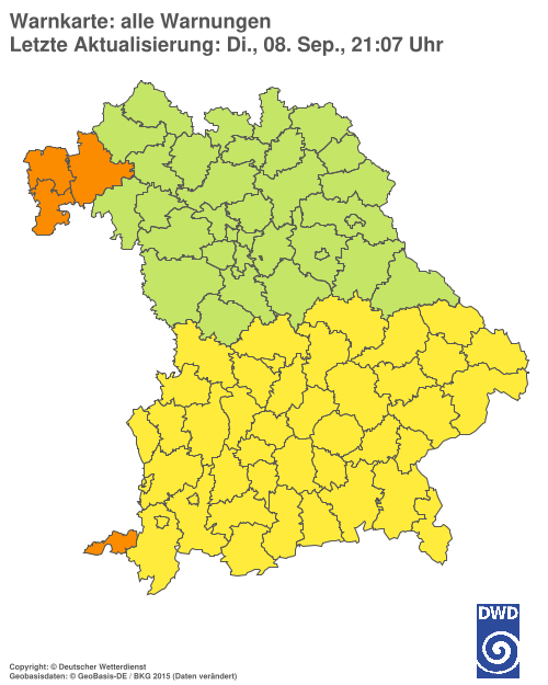 Aktuelle Wetterwarnungen für  Hannover