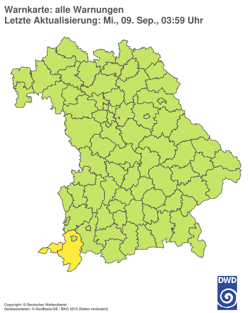 Aktuelle Wetterwarnungen für  Hannover
