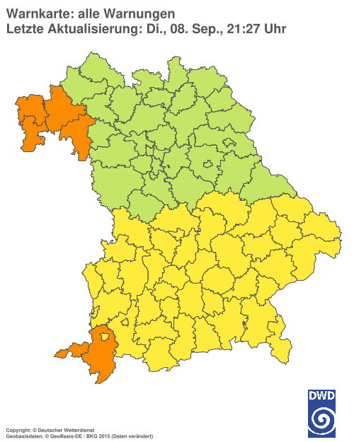 Aktuelle Wetterwarnungen für  Hannover
