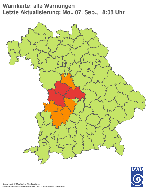 Aktuelle Wetterwarnungen für  Hannover