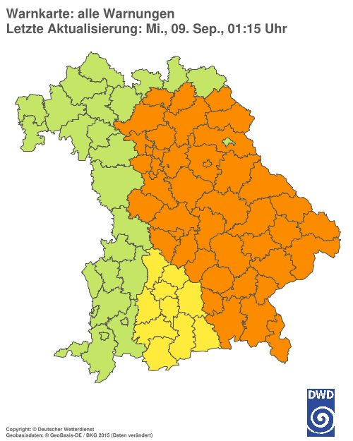 Aktuelle Wetterwarnungen für  Hannover