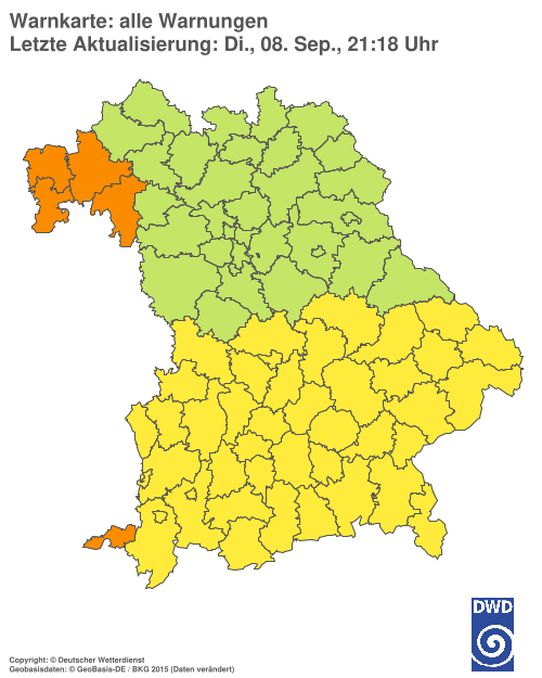 Aktuelle Wetterwarnungen für  Hannover