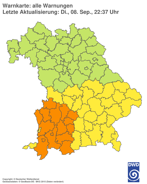 Aktuelle Wetterwarnungen für  Hannover