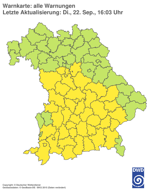 Aktuelle Wetterwarnungen für  Hannover