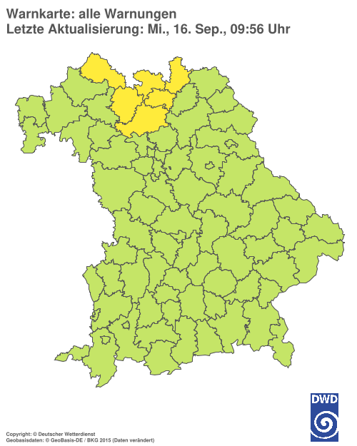 Aktuelle Wetterwarnungen für  Hannover