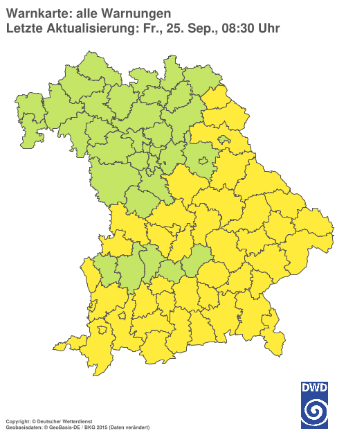 Aktuelle Wetterwarnungen für  Hannover