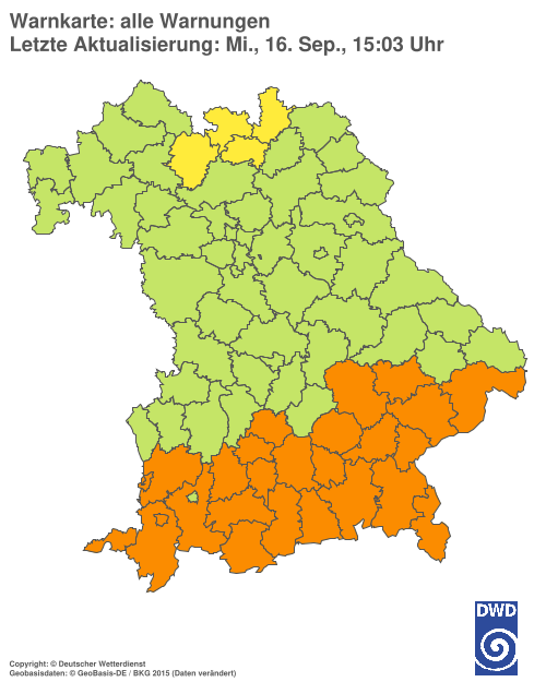 Aktuelle Wetterwarnungen für  Hannover