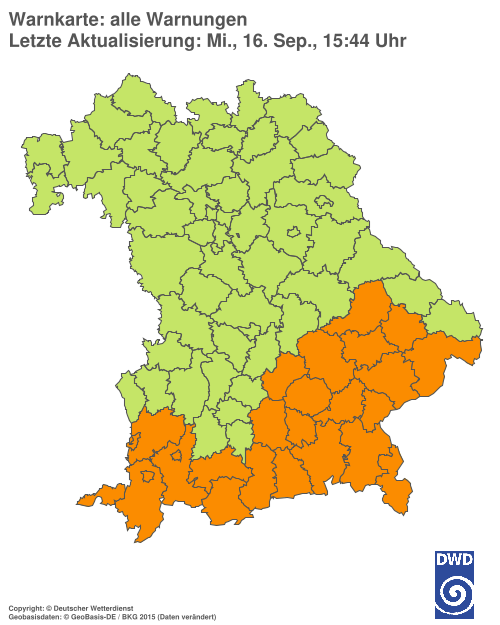 Aktuelle Wetterwarnungen für  Hannover