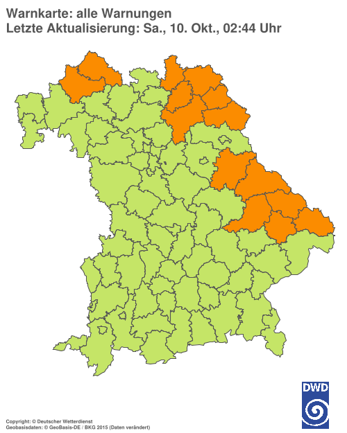 Aktuelle Wetterwarnungen für  Hannover