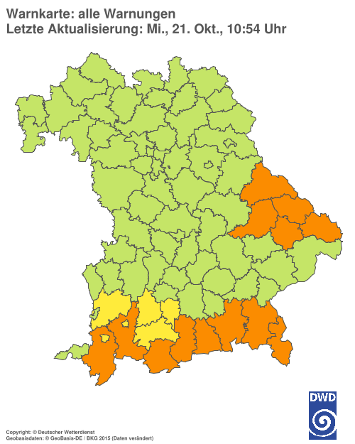 Aktuelle Wetterwarnungen für  Hannover