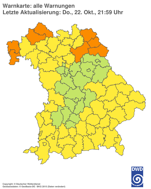 Aktuelle Wetterwarnungen für  Hannover