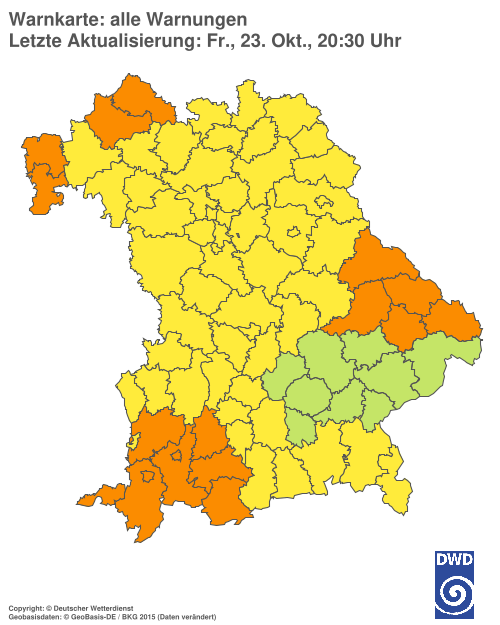 Aktuelle Wetterwarnungen für  Hannover